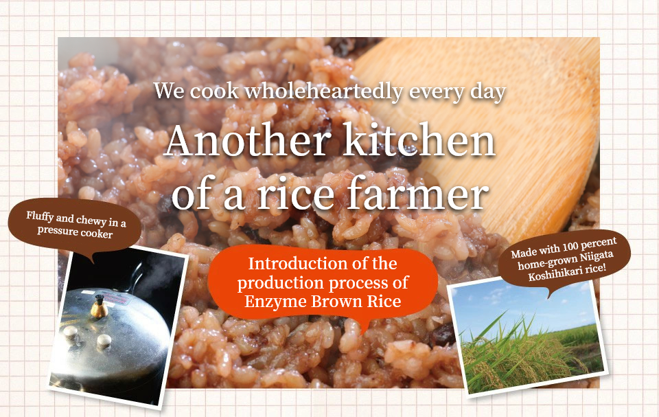 We cook wholeheartedly every day. Another kitchen of a rice farmer